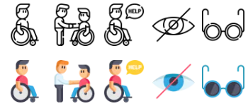 Disabled People Assistance icon pack