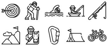 Camping icon pack