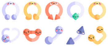 Piercing icon pack