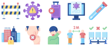 COVID Protection Measures icon pack