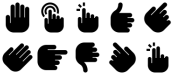 Solid Hand and Gestures icon pack