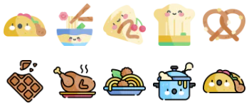 Gastronomy icon pack