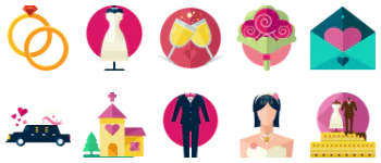 Wedding icon pack