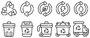 Recycling icon pack