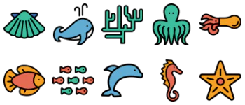 Sea life Icon-Paket