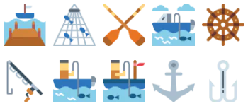 Fishing icon pack