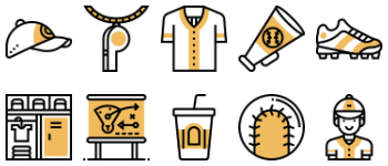 Baseball Icon-Paket