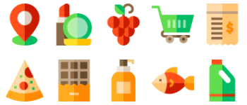 Supermarket icon pack
