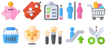 Shopping center icon pack