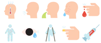 Medicine color icon pack