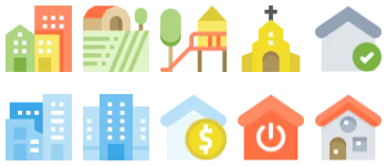 Buildings and Real Estate icon pack