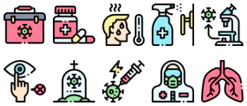 COVID Protection Measures icon pack