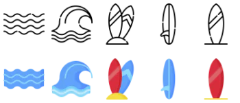 Surf icon pack
