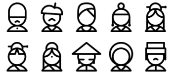 Culture avatars icon pack
