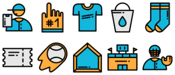 Baseball Team Icon-Paket