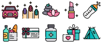 Shopping center icon pack