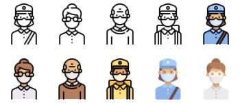 Coronavirus Avatars icon pack