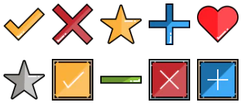 Rating and validation symbols pakiet ikon
