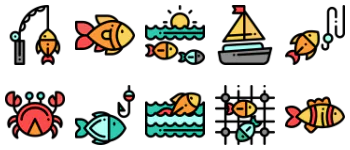 Fishing icon pack