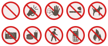 Warning signs jeu d'icônes