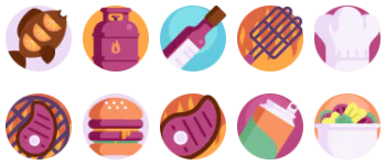 Barbecue icon pack