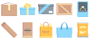 Packaging paquete de iconos