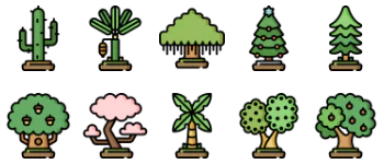 Trees Icon-Paket