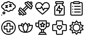 Healthy lifestyle icon pack