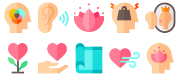 Yoga and midfulness icon pack