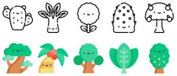 Trees Icon-Paket