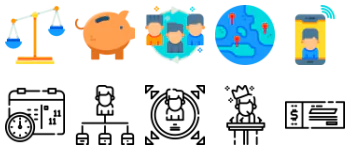 Strategy and Management Icon-Paket