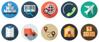 Shipping and delivery icon pack