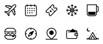 Travel icon pack