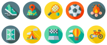Outdoor activities icon pack