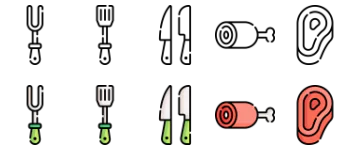 Barbecue icon pack