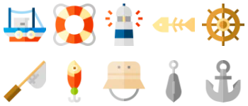 Fishing icon pack