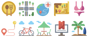 Leisure and Tourism icon pack