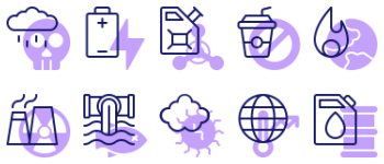 Pollution icon pack