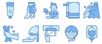Wash hands Icon-Paket