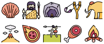 Prehistoric icon pack