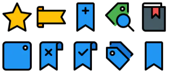 Bookmarks and Tags icon pack