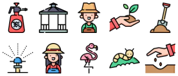 Gardening icon pack