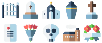 Funeral icon pack