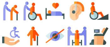 Disabled People Assitance icon pack