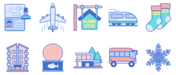 Winter Travel icon pack