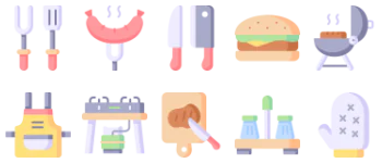 Barbecue icon pack