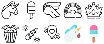 Unicorn icon pack