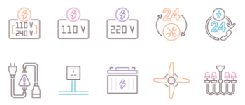 Electrician icon pack