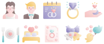 Wedding icon pack