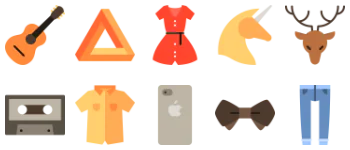 Hipster style icon pack